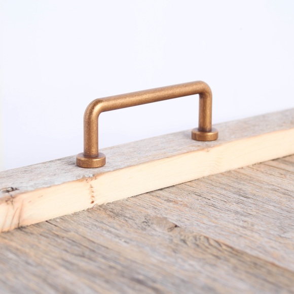 Farmhouse Barn Wood Serving Decorative Tray Handcrafted Rustic 21x12x3 - Picture 9 of 9